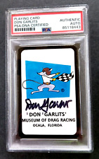 Don Garlits Autographed Playing Card Authenticated and Encapsulated by PSA / DNA picture