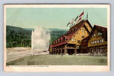 Yellowstone National Park-Old Faithful & Old Faithful Inn Vintage c1911 Postcard picture