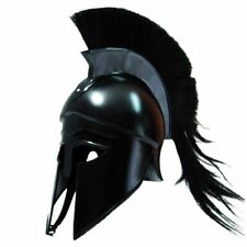 DGH® Medieval Greek Corinthian Helmet with Black Plume, Armor Knight Spartan  picture