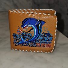 💥 Vintage Kids Florida Souvenir Wallet W/ Dolphin FREE SAME DAY SHIPPING 💥 picture