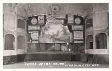 RPPC Pipers Opera House Stage Virginia City Real Photo Nevada P590 picture