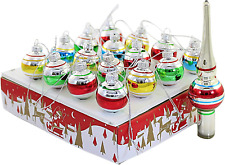 Kurt Adler Miniature Ornaments and Treetop Set of 16  New picture