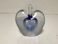 Vintage 1983 Blue and White Art Glass Perfume Bottled Signed For Gift picture
