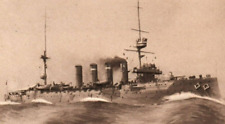 British Royal Navy RPPC Photo HMS Carnarvon Cruiser  'Bas-Relief' c.1910s picture