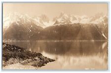 c1910's Lynn Canal View Mountains Alaska AK RPPC Photo Unposted Postcard picture