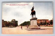 Chicago IL-Illinois, Washington Park, Washington Monument, Vintage Postcard picture