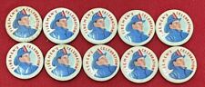 10 Vintage 1950's Firemen's Celebration Pin Pinback Buttons Early Fire Fighting picture
