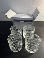 LYNX Whiskey Glasses Set Of 4 Rock 13.5 Oz NEW WITH BOX HOME ESSENTIALS - Clear picture
