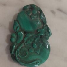 Small Malachite Green Polished Floral  On 2 Round Balls Design Stone picture