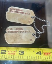 Original WWII US T43 44 Catholic US Army Dog Tags picture