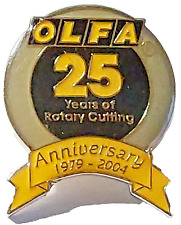 OLFA Tools 25 Years of Rotary Cutting Anniversary 1979-2004 Lapel Pin picture
