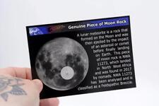 **Genuine Piece of Moon Rock** NWA 11273 Lunar Meteorite fragment on Infocard picture