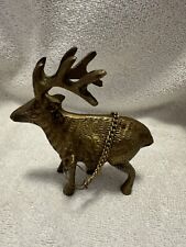 Vintage Brass Reindeer With Chains picture