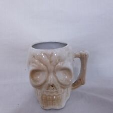 Vintage Orchids Of Hawaii R 10 Tiki Mug Skull Skeleton Cup Halloween Spooky 60s picture