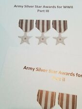 WW II US Army Silver Star Medal Planchet Press Book Set All 3 Parts 60,000+Names picture