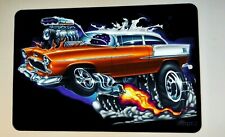 Hot Rod Wheelie Gasser Street Car Artwork 8x12 Metal Wall Sign picture