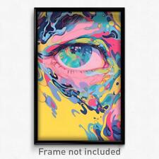 Art Poster - Acclaimed Face (Psychedelic Trippy Weird 11x17 Cartoon Print) picture