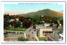 c1940s Bird's Eye View Of Saranac Lake Adirondacks New York NY Unposted Postcard picture
