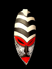 African mask, special handmade in special traditional colors black and whit-6120 picture