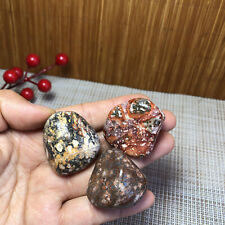 3Pcs Natural Leopard patterned stone gemstone Rough Mineral Specimen 90g A1120 picture