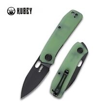Kubey Hyde Folding Knife Jade G10 Handle 14C28N Drop Point Plain Edge KB2104C picture
