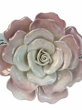Vintage Capodimonte Big Pink Rose Wall Hanging picture