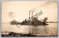 Real Photo Cyclone Dredge At Baldwinsville NY Erie Canal New York RP RPPC D407 picture