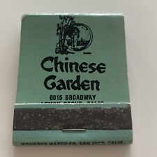 Vintage Full Matchbook - Chinese Garden Restaurant - Lemon Grove, California picture