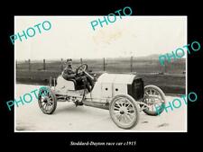 OLD 8x6 HISTORIC PHOTO OF THE STODDARD DAYTON MOTOR CAR Co RACE CAR c1915 picture
