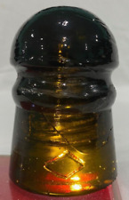 No Name Pony Insulator, Glass, Very Deep Amber Yellow picture