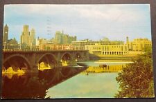 Minneapolis MN Postcard Loop Skyline overlooking the third avenue bridge picture