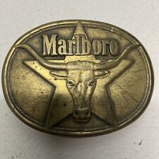 Marlboro 1987 Philip Morris Solid Brass Collectible Belt Buckle  picture