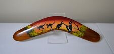 Authentic Australian Hand Painted Wood Boomerang - Brigalow timber picture