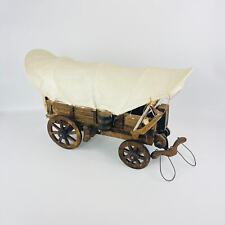 Vintage Wooden Covered Wagon Model Conestoga Western Handmade Decor picture