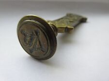 Rare Antique Vintage Floral Handle Serpent Lion Chinese Foo Dog Wax Seal Stamp picture