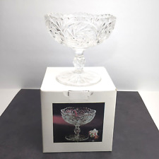 Vintage Royal Pinwheel Crystal Glass Compote 16/1 #11911-6 NEW In Box picture