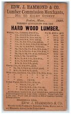 1890 Edw Hammond Lumber Commission Merchants Hard Wood Lumber Boston MA Postcard picture