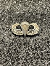 ORG BRITISH MADE WW2 US AIRBORNE DIVISION PARATROOPER JUMP WINGS STERLING SILVER picture