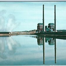 c1970s Billings, MT Yellowstone River Water Treatment Plant Clean Postcard A178 picture