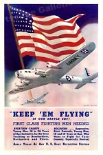 Keep 'Em Flying US Army Air Corps WW2 War Poster - 16x24 picture