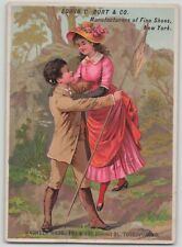 United States c. 1880s Edwin C. Burt Shoes Color Advertising Card New York picture