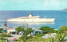 MS Victoria Entering The Harbor In St. Thomas US Virgin Islands Postcard picture