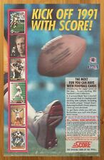 1991 Score NFL Football Trading Cards Vintage Print Ad/Poster Sports 90s Pop Art picture