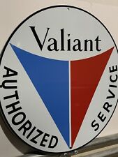 Vintage Style Valiant Authorized Service Metal  Steel  Quality Heavy  Sign picture
