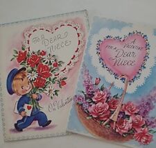 2 Vtg 1949 VALENTINE To Dear NIECE Rust Craft Greeting CARDS picture