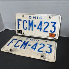 1982 Ohio License Plate Pair Tag FCM 423 picture
