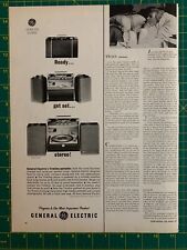 1962 Vintage General Electric GE Trimline Portable Stereo Records Print Ad K1 picture
