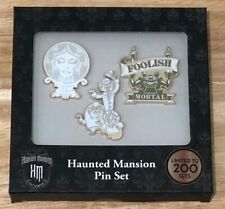 NEW HTF RARE DISNEY MONOGRAM THE HAUNTED MANSION PIN SET LIMITED TO 200 SETS NIB picture