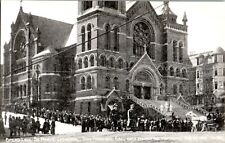 Bread Line, St. Mary's Church after 1906 Earthquake, San Francisco, CA RPPC picture