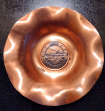 VTG Lake Winnipesaukee Copper Ashtray/Collectible/Trinket Dish SS Mt Washington picture